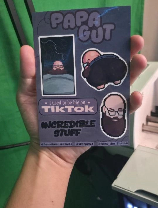 Papa Gut Sticker Sheet (6 stickers total)